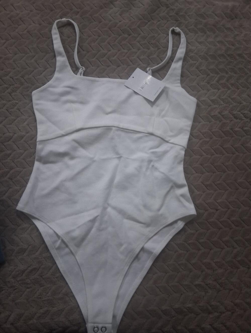 Women White One-Piece Bodysuit - Classic Tank Style